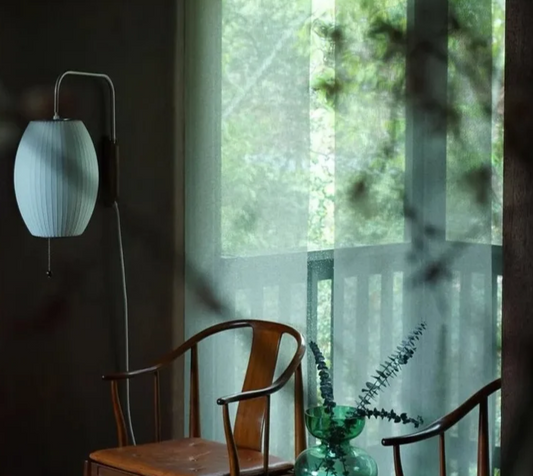 Minimalist Silk Wall Lamp with Soft LED Glow
