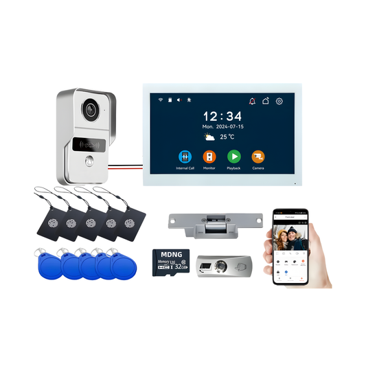 7-Inch Video Doorbell with 1080P Camera & Lock