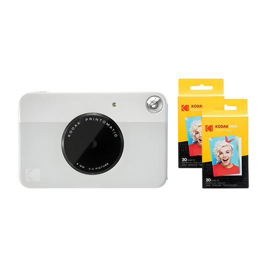 Grey Instant Photo Printing Camera with 40 Sheets