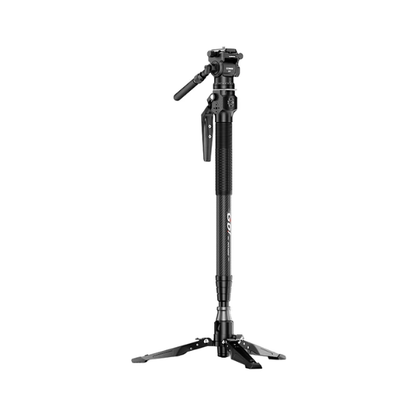 Portable Carbon Fiber Travel Tripod with Fluid Video Head