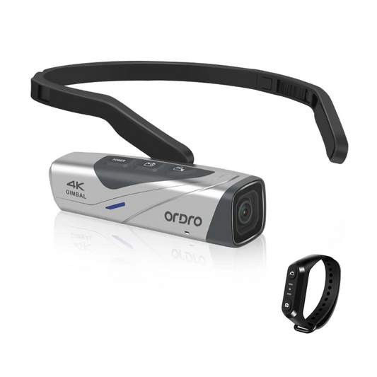 Head Mounted Vlogging Camera with Remote 4K Silver