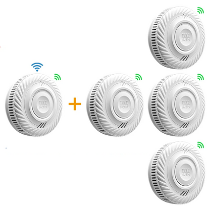 433MHz Smart Smoke Sensor with Tuya App Connectivity