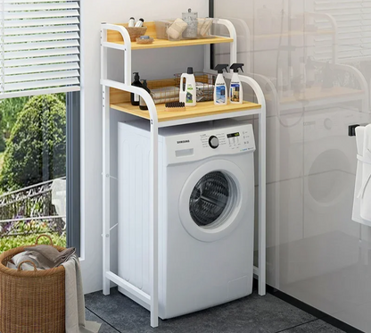 140cm Bathroom Storage Rack White Floor Stand