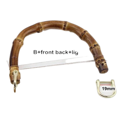 Light Front  Back Craft DIY 30pcs Bamboo Handbag Handles