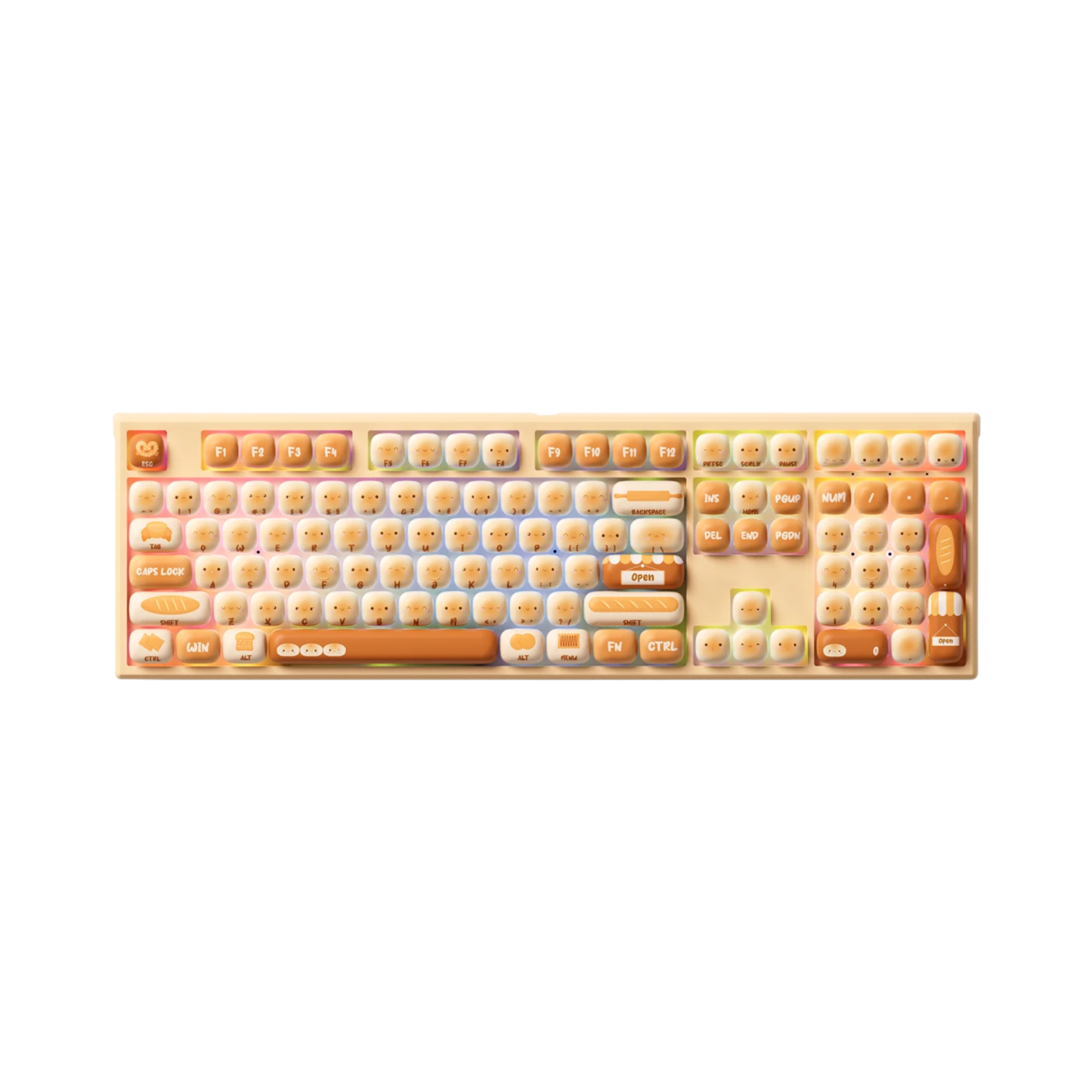 Wireless RGB Mechanical Keyboard 108 Keys Bunny Theme