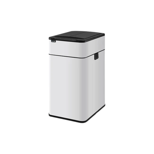 White 15L Touchless Trash Can with Intelligent Lid