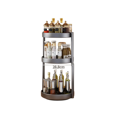 Grey 3-Layer 360° Kitchen Cabinet Organizer