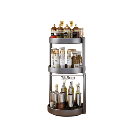 Grey 3-Layer 360° Kitchen Cabinet Organizer