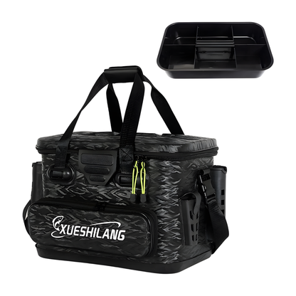 Large Portable Fishing Tackle Box with Multi-Compartment Storage