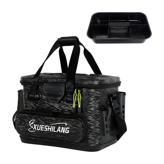 Large Portable Fishing Tackle Box with Multi-Compartment Storage