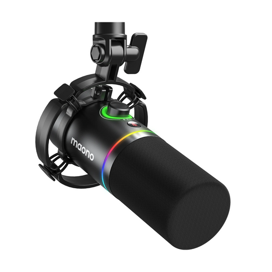 Dual Output Dynamic Microphone with Studio Controls Black