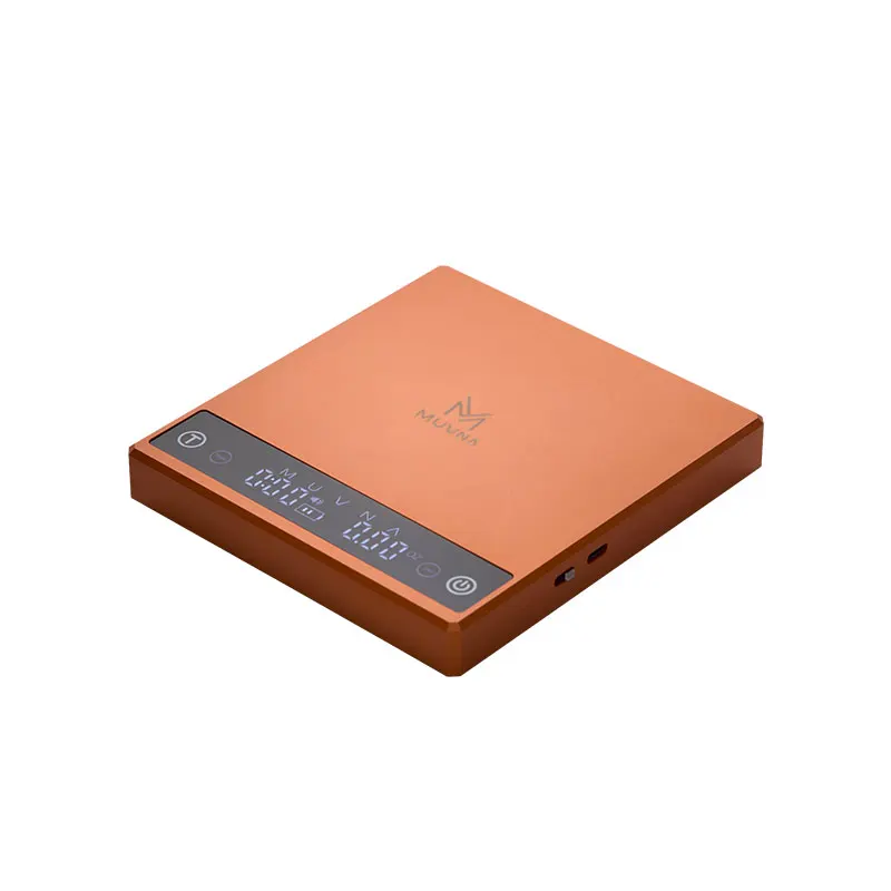 Smart Coffee Scale 0.1g Precision USB-C Rechargeable Orange