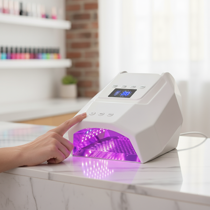 96W Cordless LED Nail Lamp White with Rechargeable Battery