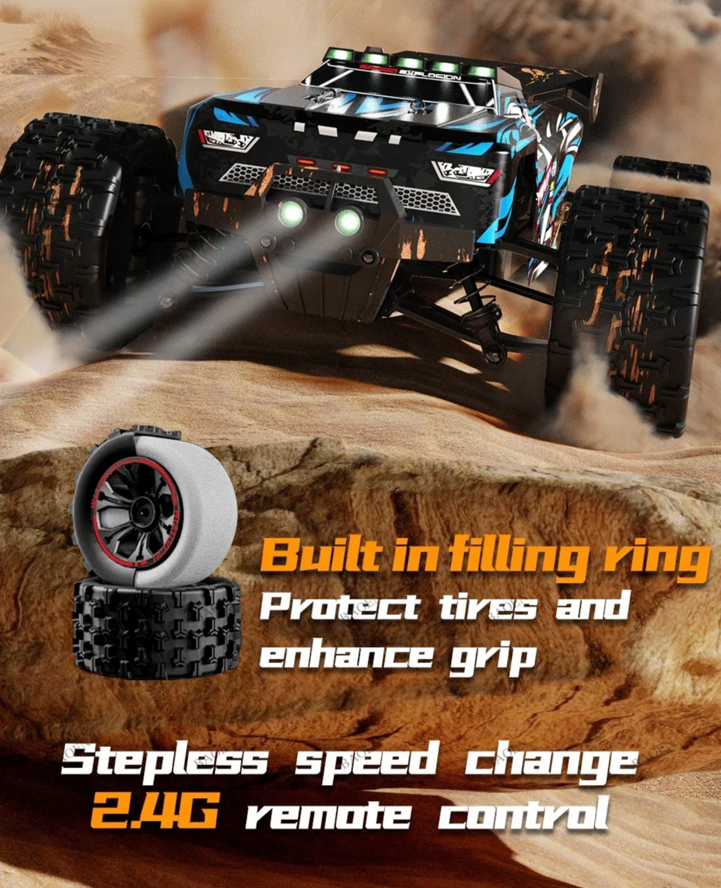 9522PRO 1:16 Off-Road RC Car 85KMH 2 Batteries