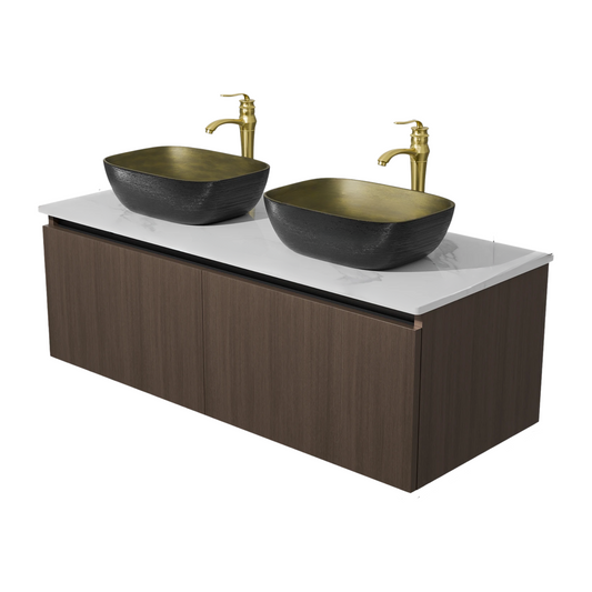 120cm Bathroom Vanity with Double Basin and Storage