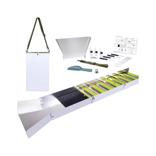 Gold Panning Kit with 50in Folding Sluice Box