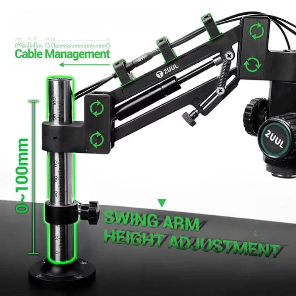 Adjustable Damping Microscope Swing Arm for Electronics Repair