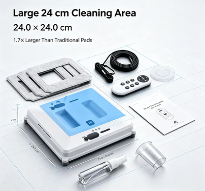 Electric Window Cleaning Robot with 55N Vacuum Suction