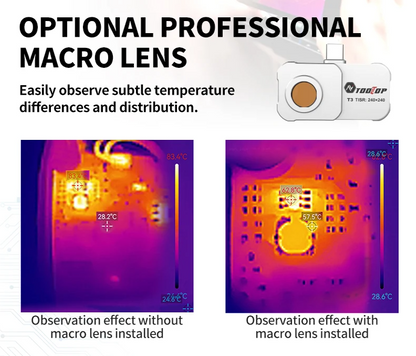 Portable T3 Thermal Camera with Macro Lens 240x240