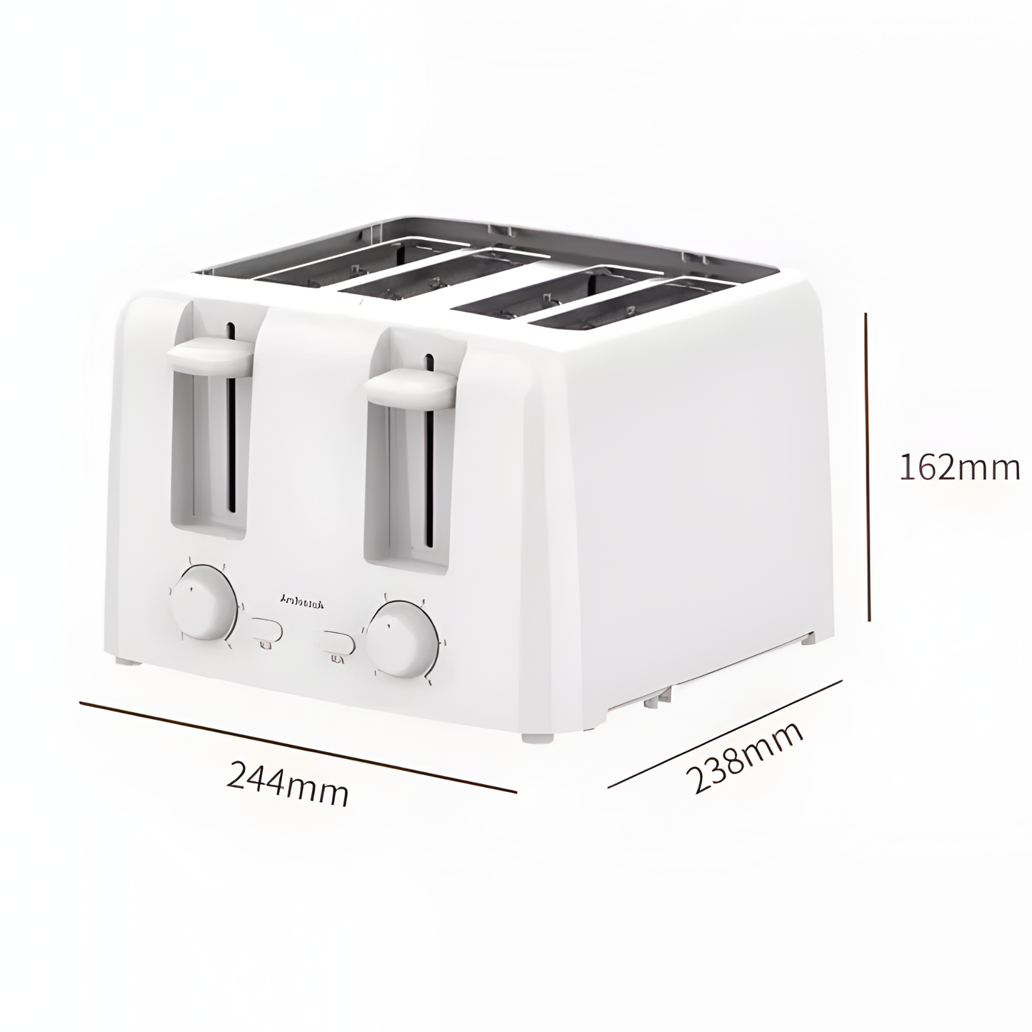 Automatic 4 Slice Bread Toaster  Fast Heating Compact