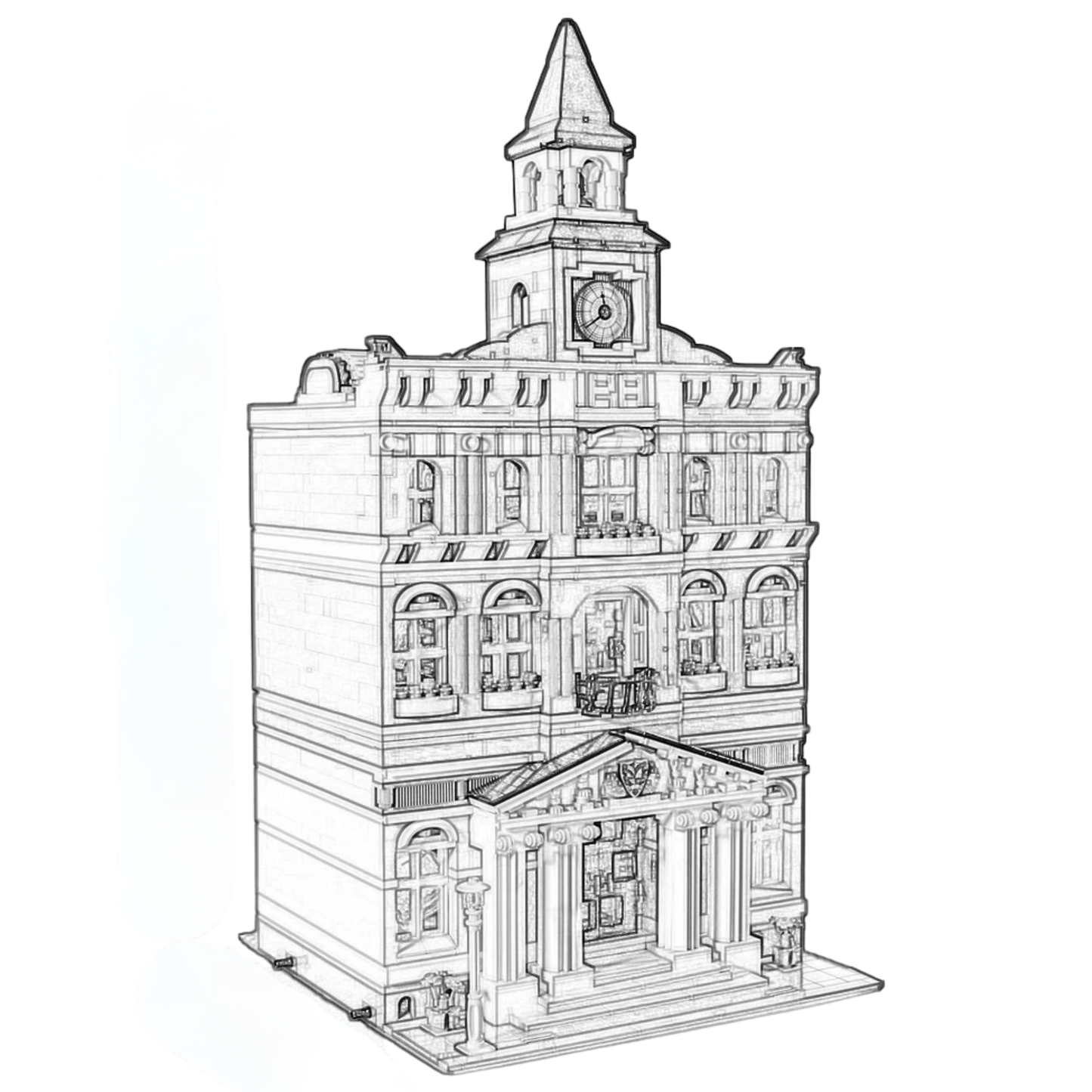 Town Hall Building Blocks Modular City Street Set