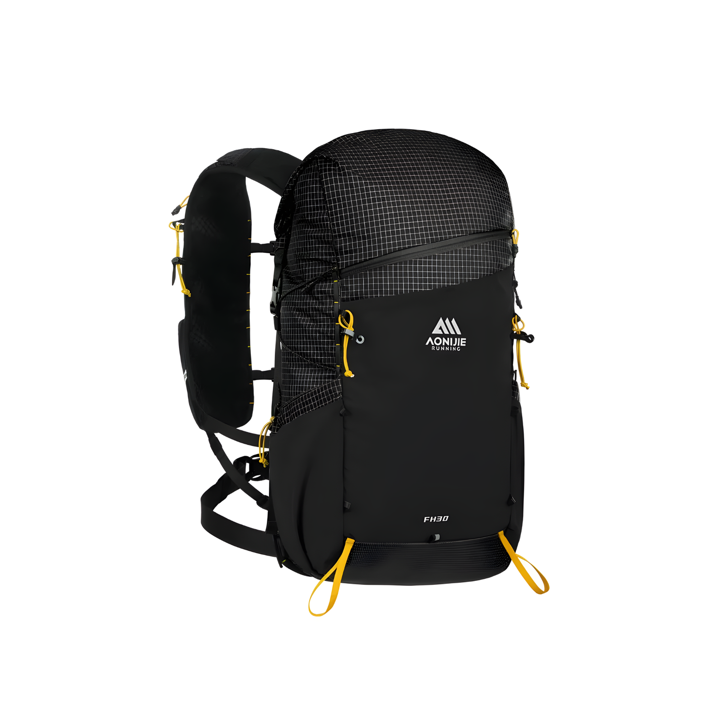 Black 30L Waterproof Hiking Backpack with Breathable Design