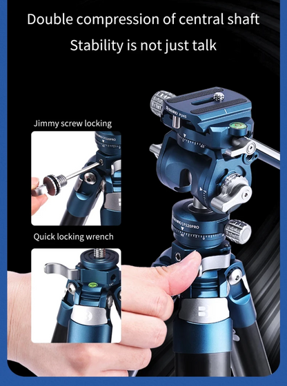 Professional Camera Tripod Aluminum Head Single Handle