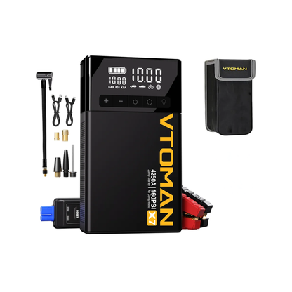 4in1 Car Jump Starter 4250A with Air Compressor