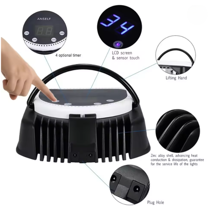 64W Cordless LED UV Nail Lamp with LCD Timer