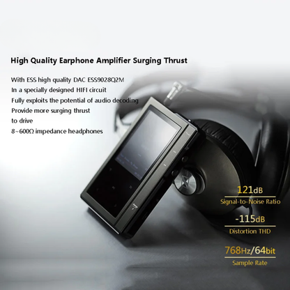 Wireless High Resolution Audio Player 128GB DAC DSD512 Portable MP3