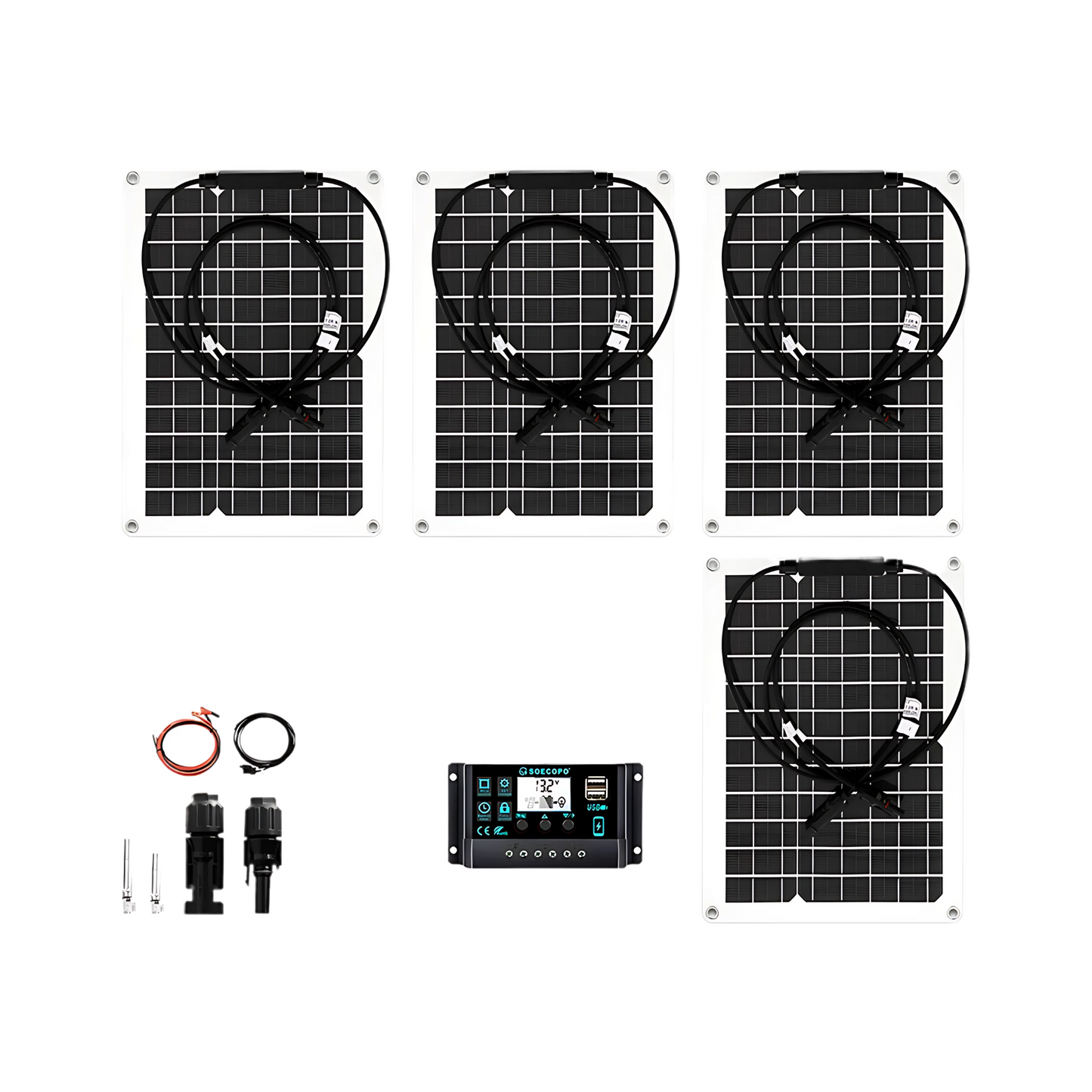 2400W Outdoor Solar Panel Kit with USB Charging