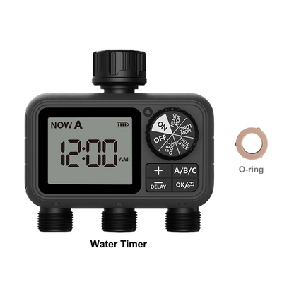 3 Outlet Garden Water Timer with Rain Delay