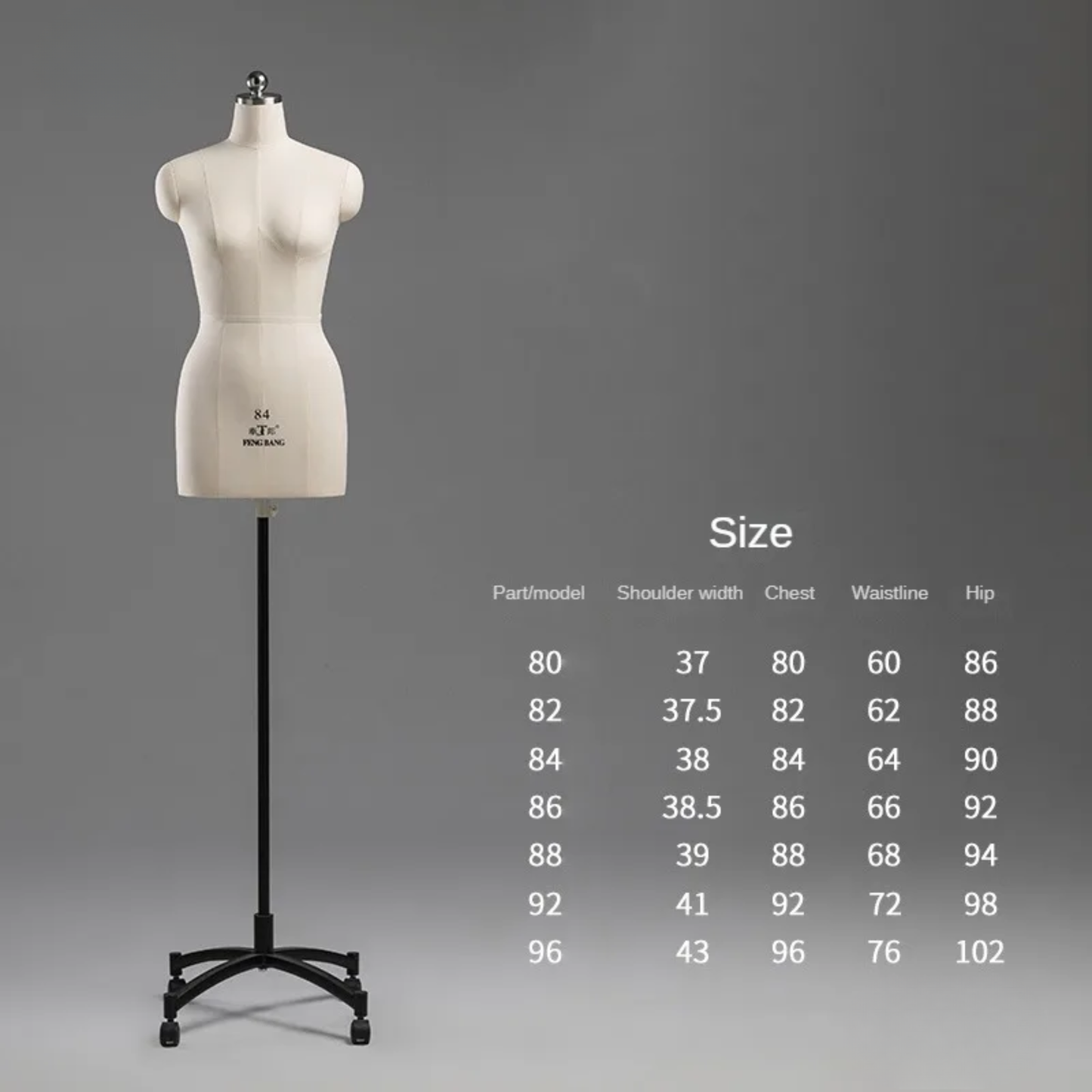 Adjustable Apricot Tailor Mannequin Note Size