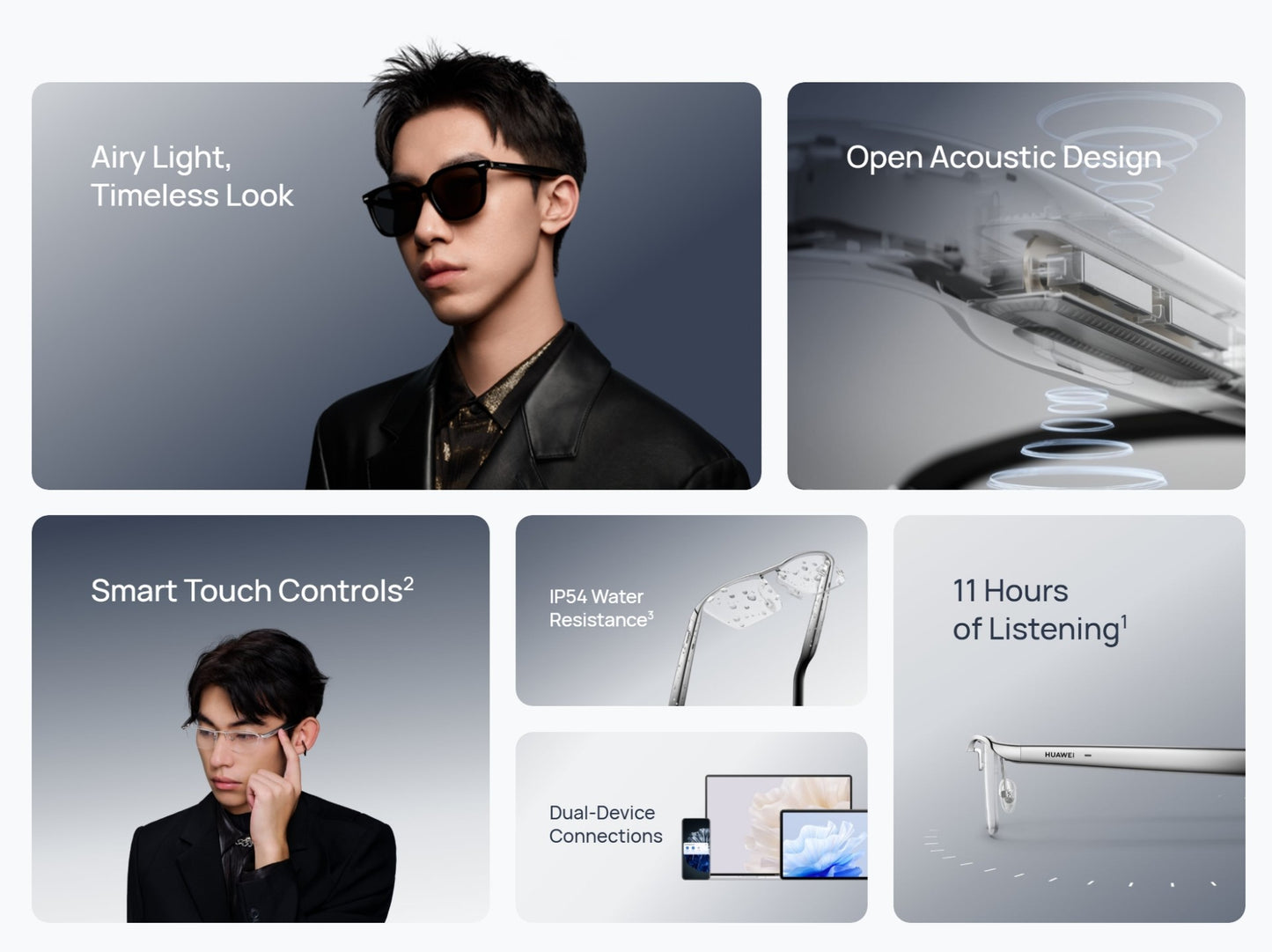 Sleek Frameless Bluetooth Glasses for Music & Calls