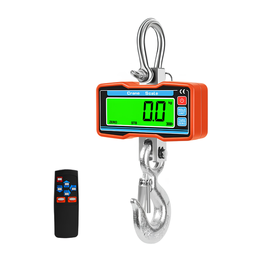 Portable 2000kg Industrial Crane Scale LCD Hook Scale Orange