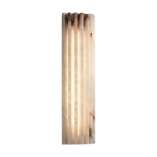 Modern 45cm Natural Marble LED Wall Sconce Warm Glow