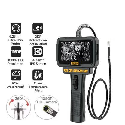 6.25mm Automotive Endoscope Inspection Camera 6 LED Lights
