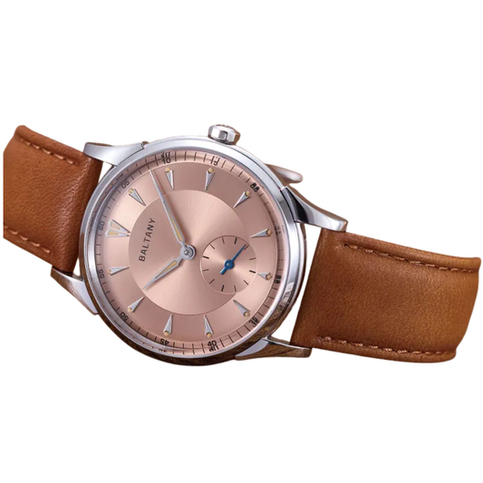 Mechanical Dress Watch with Vintage Salmon Face