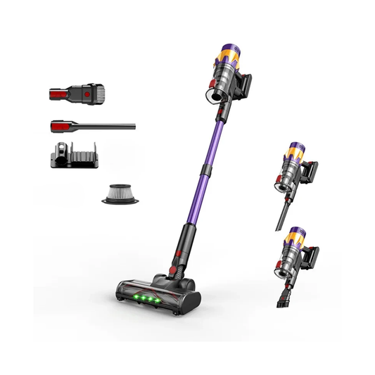 Purple Portable 50kPa Suction Vacuum with Detachable Battery