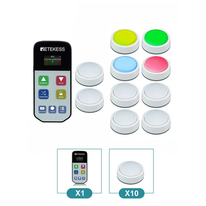 1 Host 10pcs Wireless Game Show Buzzer System