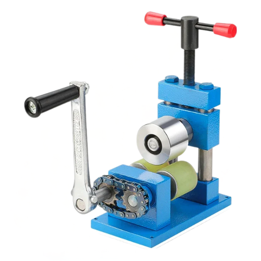 Hand Crank Ring Bender Tool with Rubber Rollers