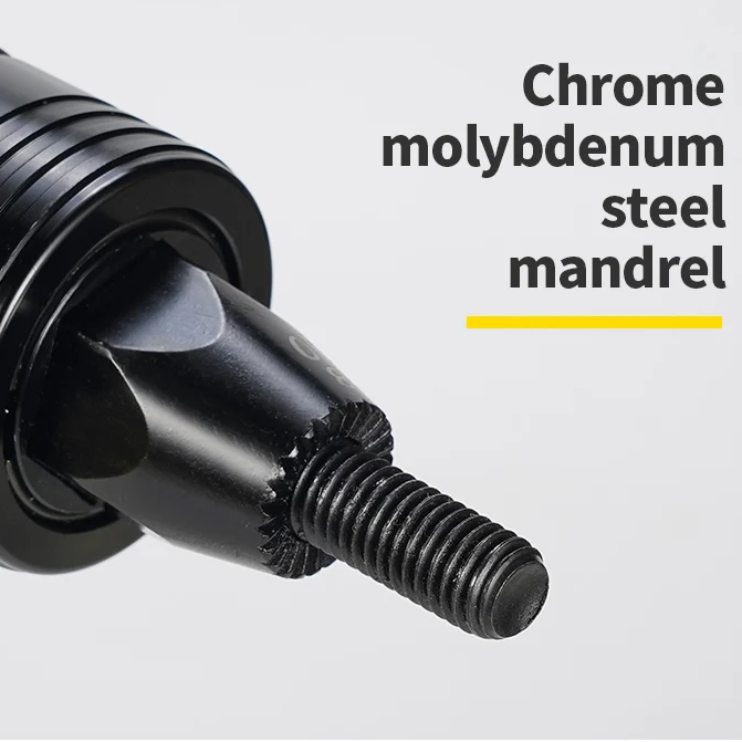 Portable Air Riveting Tool with Threaded Nut Adapter Set
