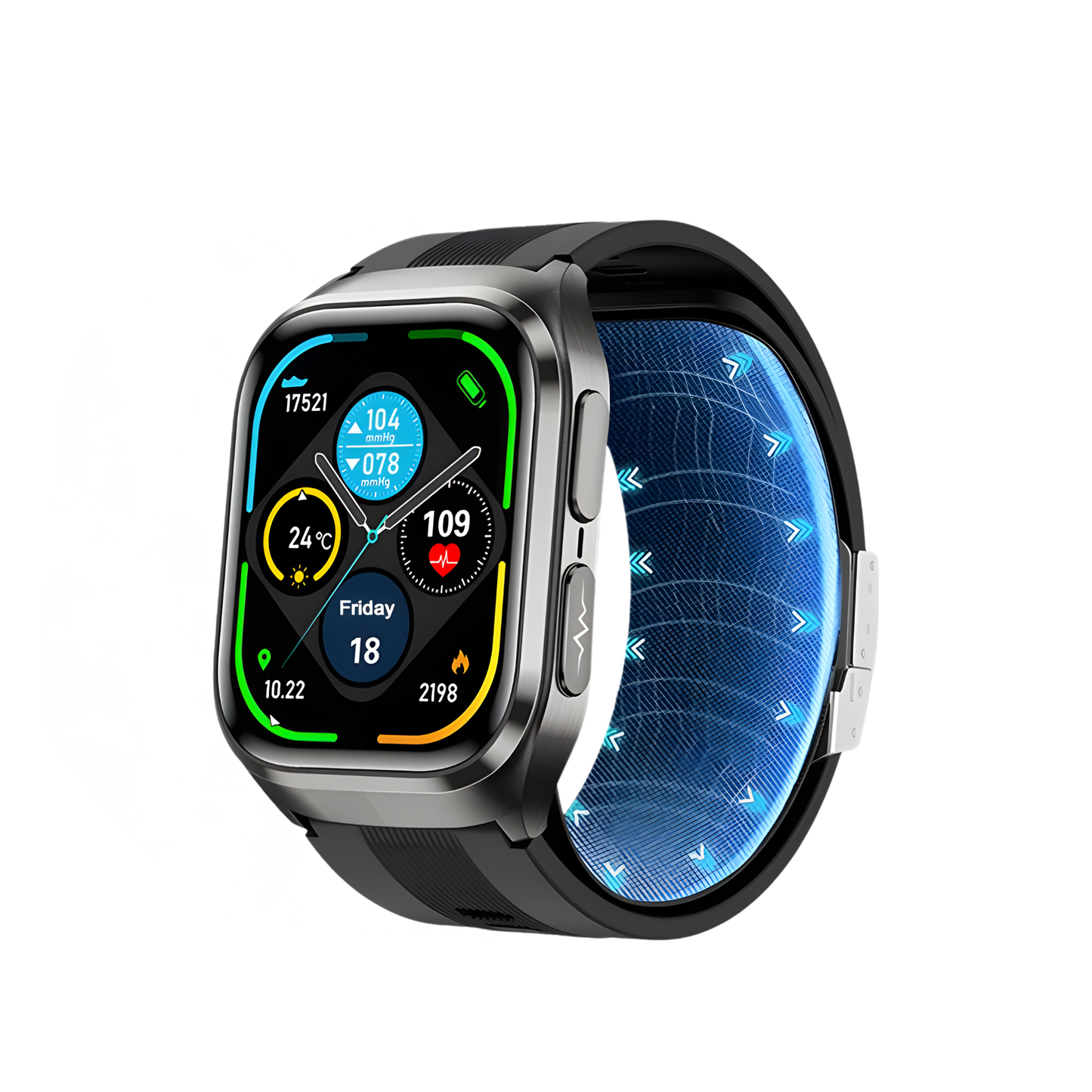 Smart Health Watch with ECG PPG Blood Pressure