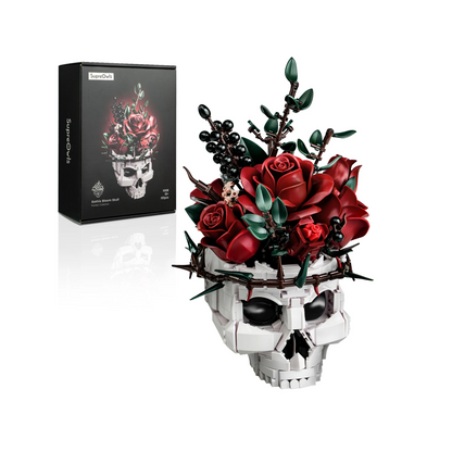 Skeleton Flower Pot Brick Kit Horror Gothic Home Display
