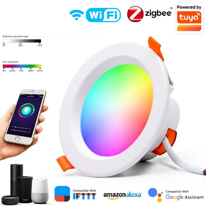 115-135mm 15W RGB WiFi Downlights 4 Pack