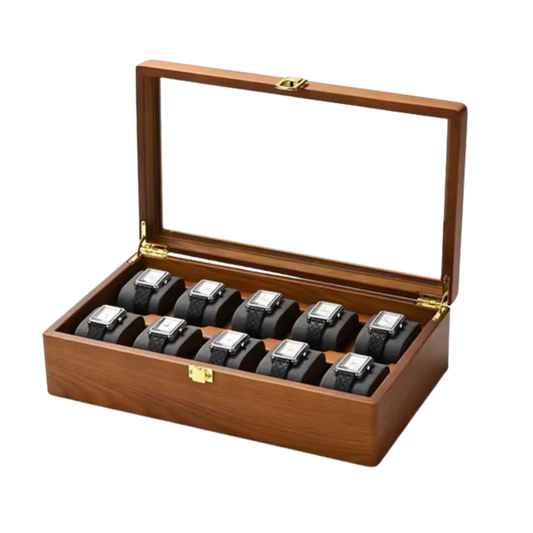 Jewelry Case for Watches and Accessories Portable Wooden