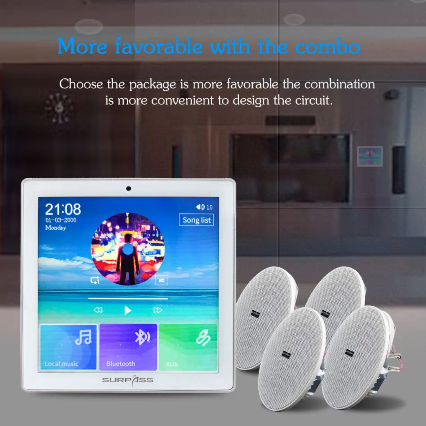 Mini PA System 4×20W Bluetooth Speaker