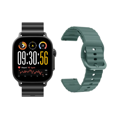 Black-Green AMOLED Smart Watch GPS Waterproof