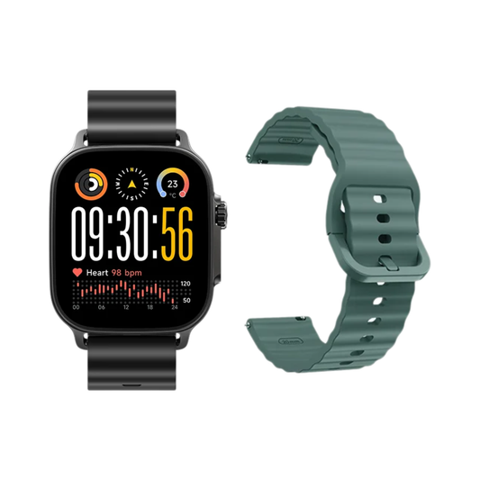Black-Green AMOLED Smart Watch GPS Waterproof