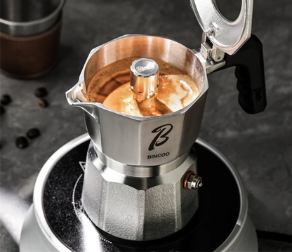 Three Valve Mocha Kettle Stainless Steel Coffee Pot